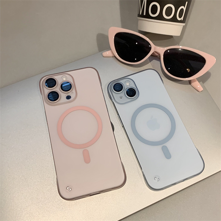 Ke xinf матов безрамков магнитен калъф за iPhone 12–14 серия, PC материал – удароустойчив, антиотпечатъци