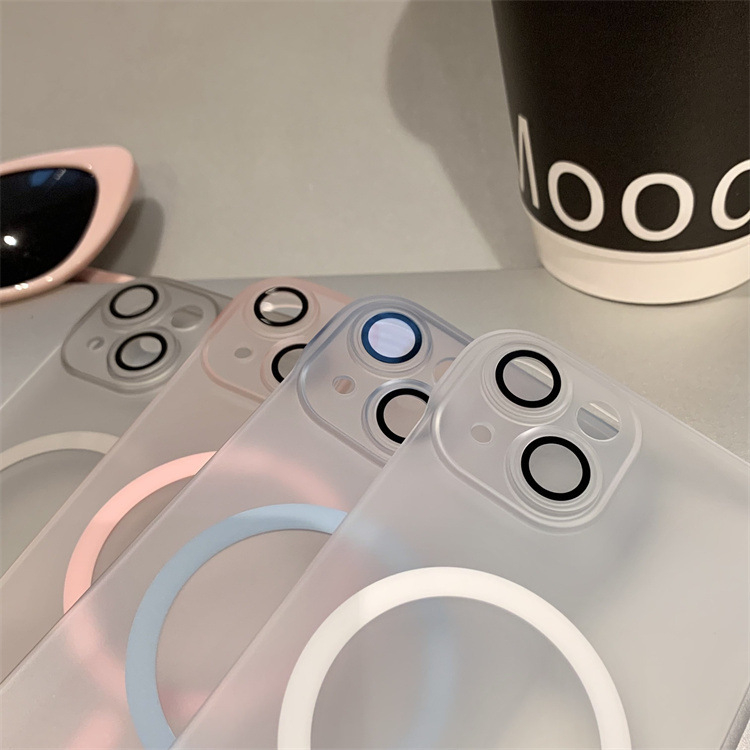 Ke xinf матов безрамков магнитен калъф за iPhone 12–14 серия, PC материал – удароустойчив, антиотпечатъци