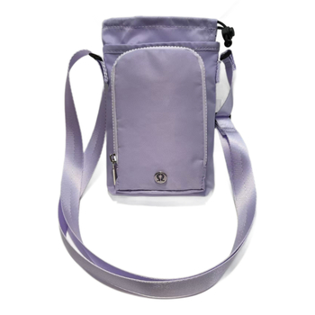 Geantă crossbody din nylon pentru sticla de apă, cu buzunar pentru telefon, cilindrică, impermeabilă, pentru alergare și activități în aer liber