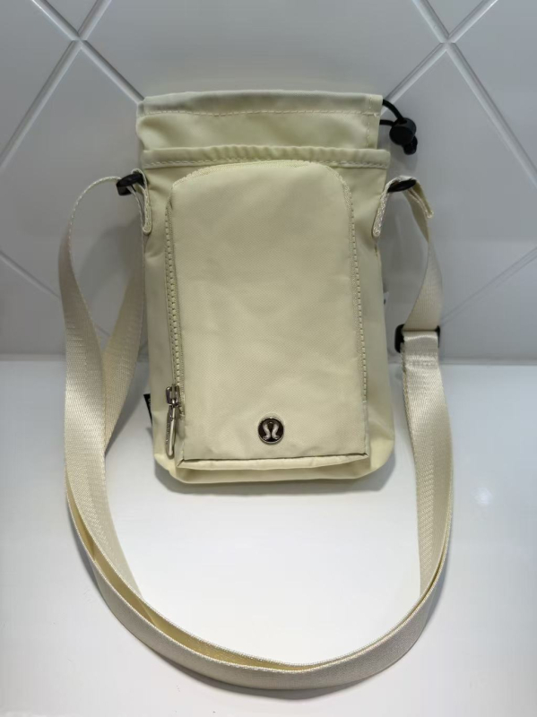 Geantă crossbody din nylon pentru sticla de apă, cu buzunar pentru telefon, cilindrică, impermeabilă, pentru alergare și activități în aer liber