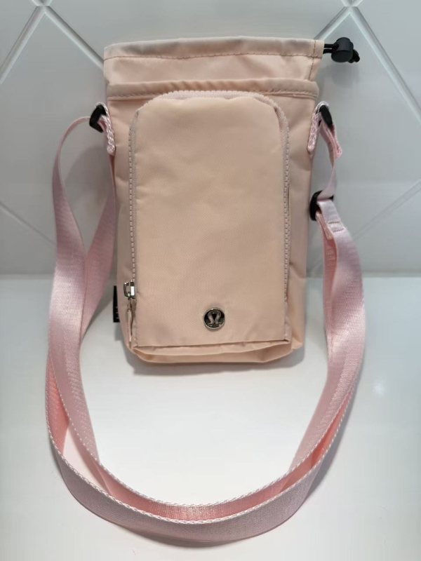 Geantă crossbody din nylon pentru sticla de apă, cu buzunar pentru telefon, cilindrică, impermeabilă, pentru alergare și activități în aer liber