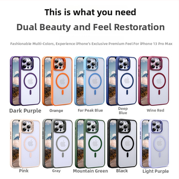 Калъф за телефон с невидим държател за лещи и магнитен филм за лещи, акрил, горещо пресован, антиизносоустойчив, против падане, антиотпечатъци, персонализируем, за модел 6043716