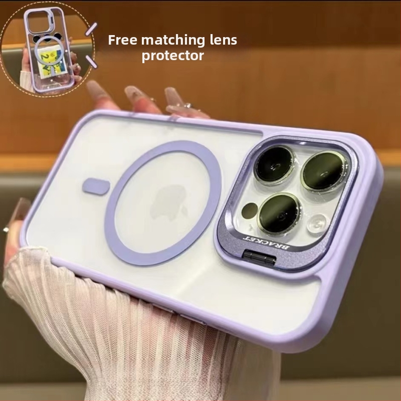 Калъф за телефон с невидим държател за лещи и магнитен филм за лещи, акрил, горещо пресован, антиизносоустойчив, против падане, антиотпечатъци, персонализируем, за модел 6043716