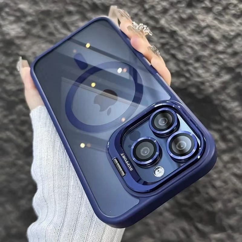 Калъф за телефон с невидим държател за лещи и магнитен филм за лещи, акрил, горещо пресован, антиизносоустойчив, против падане, антиотпечатъци, персонализируем, за модел 6043716