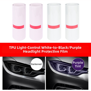 Runze guanglong TPU auto lukturu krāsu maiņas filma ar gaismas kontroli, pašatjaunojošs, skrāpējumu aizsardzība priekšējām un aizmugurējām luktām