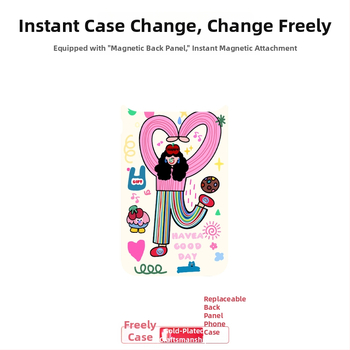 iPhone 17 Pro Max divi vienā magnētiskais korpuss ar maināmu aizmugurējo paneli, matēts PC apdare, pielāgojams