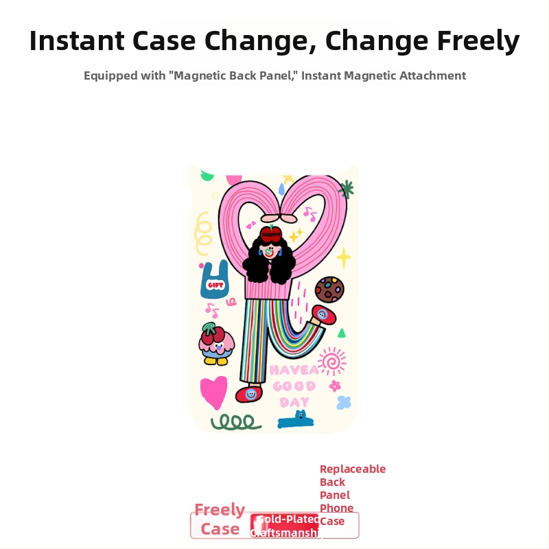 iPhone 17 Pro Max divi vienā magnētiskais korpuss ar maināmu aizmugurējo paneli, matēts PC apdare, pielāgojams