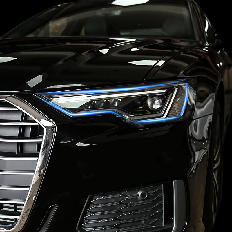 Audi lukturu aizsargfilms, hidrogel membrāna, viengabala veidojums, izturīgs pret skrāpējumiem un nolietojumu, priekšējiem un aizmugurējiem lukturiem.