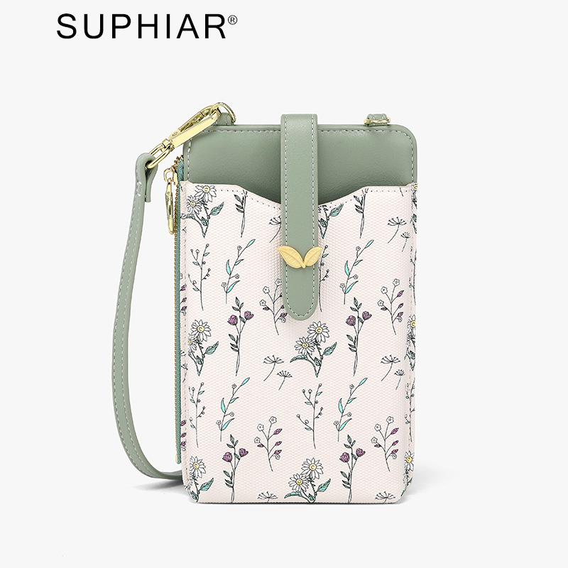 Suphiar PU bőr crossbody mobiltok kártyatartóval, függőleges négyzet alakú, városi minimalizmus