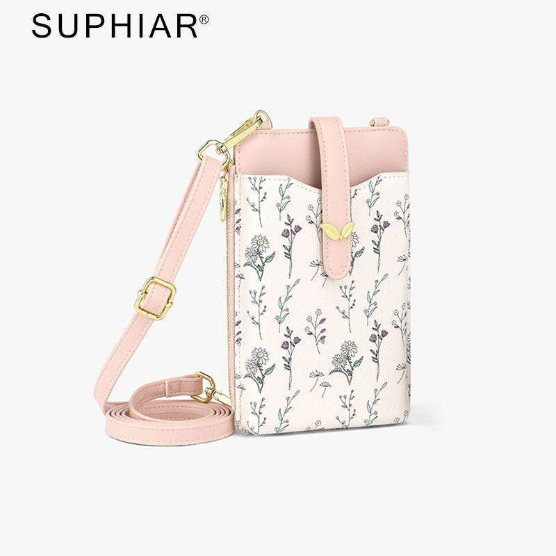 Suphiar PU bőr crossbody mobiltok kártyatartóval, függőleges négyzet alakú, városi minimalizmus