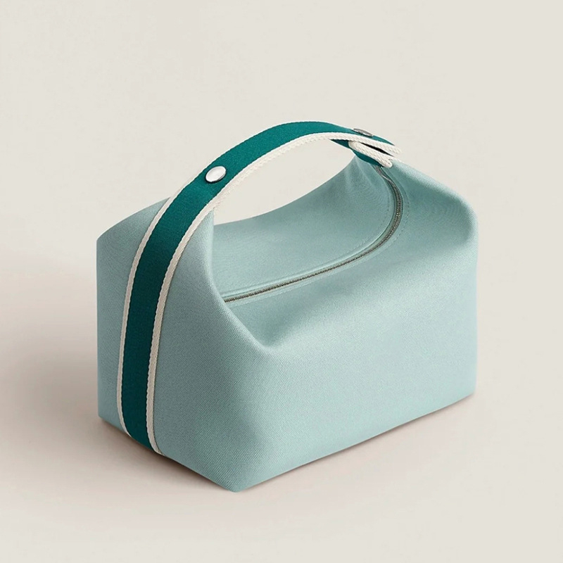 Geantă pentru prânz pentru femei, din pânză, formă verticală pătrată, închidere cu fermoar, căptușeală poliester, buzunare interioare