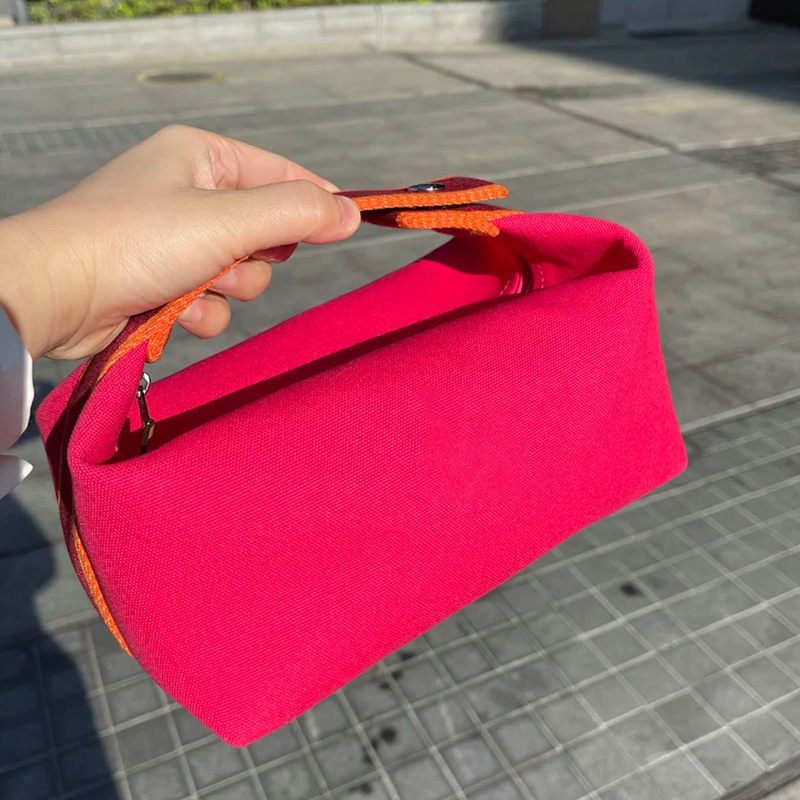 Geantă pentru prânz pentru femei, din pânză, formă verticală pătrată, închidere cu fermoar, căptușeală poliester, buzunare interioare