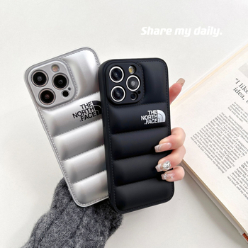 Калъф за iPhone с TPU обвивка, стил пухено яке, удароустойчив, разсейване на топлината, антиотпечатъци, износоустойчив