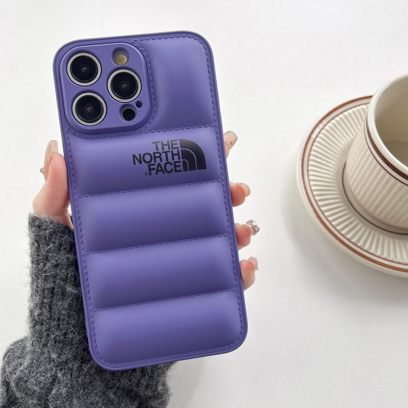 Калъф за iPhone с TPU обвивка, стил пухено яке, удароустойчив, разсейване на топлината, антиотпечатъци, износоустойчив