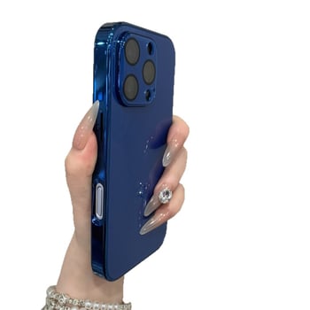  husă protectie din sticlă cu finisaj electroplacat pentru iPhone 11–14 Pro/Pro Max – anti-cadere, anti-amprente, aspect elegant