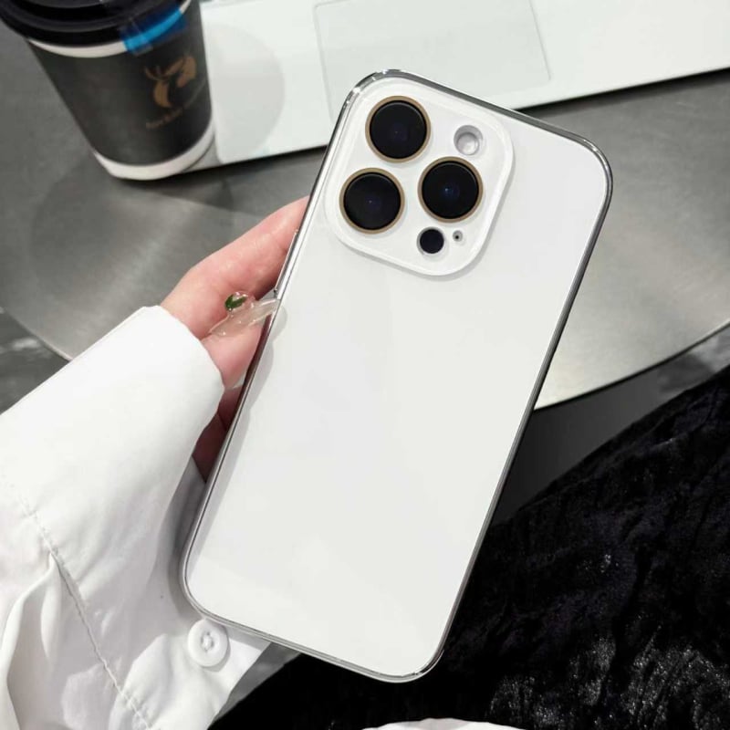  husă protectie din sticlă cu finisaj electroplacat pentru iPhone 11–14 Pro/Pro Max – anti-cadere, anti-amprente, aspect elegant