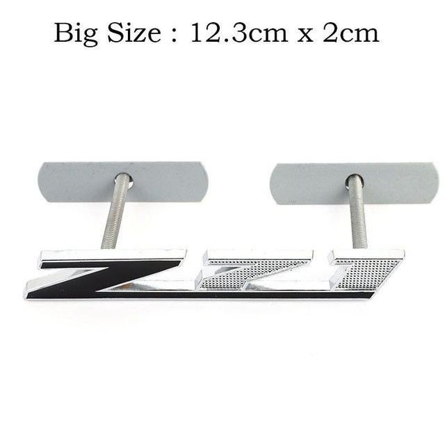 Emblemă auto 3D Z71 — Autocolant pentru grila Chevrolet Silverado/Colorado și GMC (Material: 3D stickers; Montaj: cu ventuză; Model: așa cum se arată în imagine; Tip: autocolant pentru caroserie)