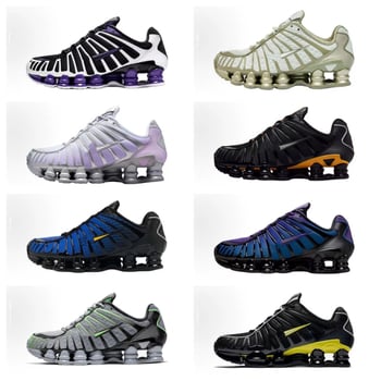 Pantofi de alergare cu coloană de aer pe întreaga lungime Shox TL13, unisex, anti-alunecare, rezistenți la uzură