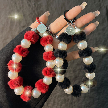 Pandantiv Kaixingda pentru telefon din pluș — Handmade, stil creativ, design geometric, multifuncțional