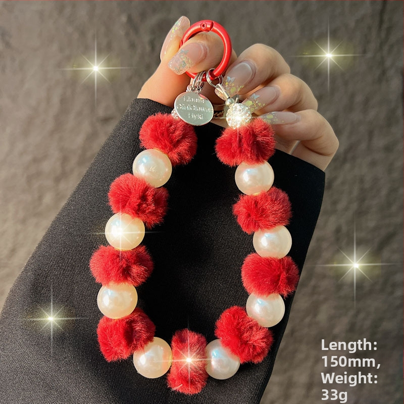 Pandantiv Kaixingda pentru telefon din pluș — Handmade, stil creativ, design geometric, multifuncțional