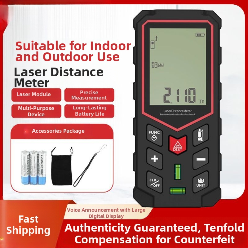 Lāzera attāluma mērītājs, infrasarkanais mērīšanas instruments, digitālais lineāls, attāluma mērīšanas instruments