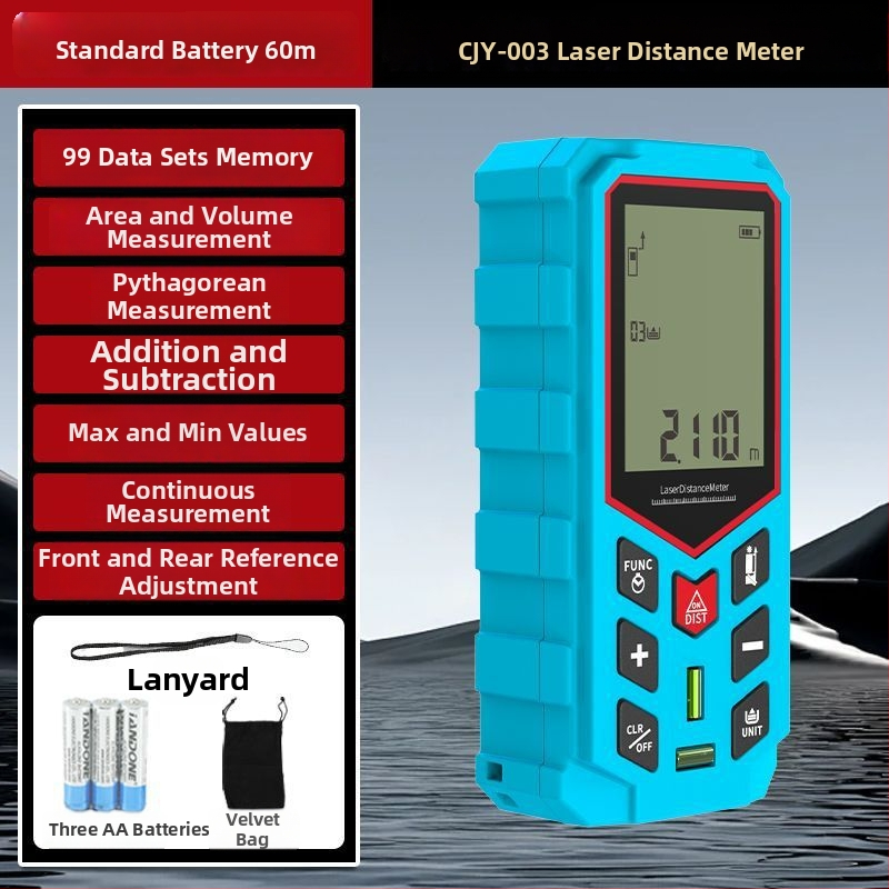 Lāzera attāluma mērītājs, infrasarkanais mērīšanas instruments, digitālais lineāls, attāluma mērīšanas instruments