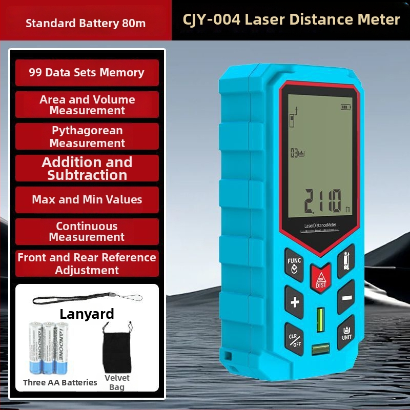 Lāzera attāluma mērītājs, infrasarkanais mērīšanas instruments, digitālais lineāls, attāluma mērīšanas instruments