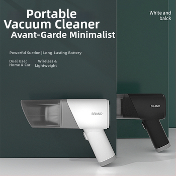 Aspirator portabil pentru mașină, fără fir, 80W, 5V, 5500Pa, 33000 rpm, cablu de încărcare de 3 m, utilizare duală pentru casă și mașină, funcție de curățare praf