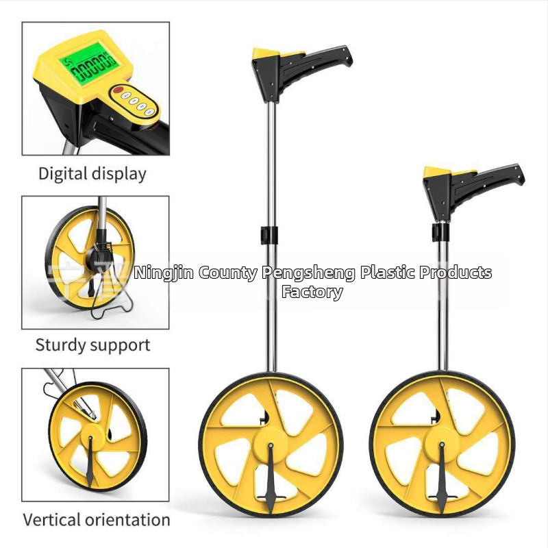 Mehānisks attāluma mērierāts ar riteņu un digitālo displeju, manuāla vadība, ārējiem mērījumiem