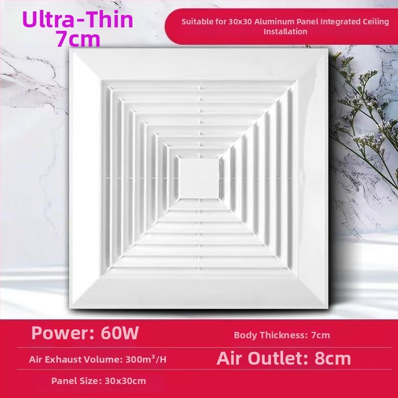 Mennyezeti kivitelű kivezető/szellőző ventilátor, modell Ddpqs0107, 220V, 1400W, mechanikus vezérlés