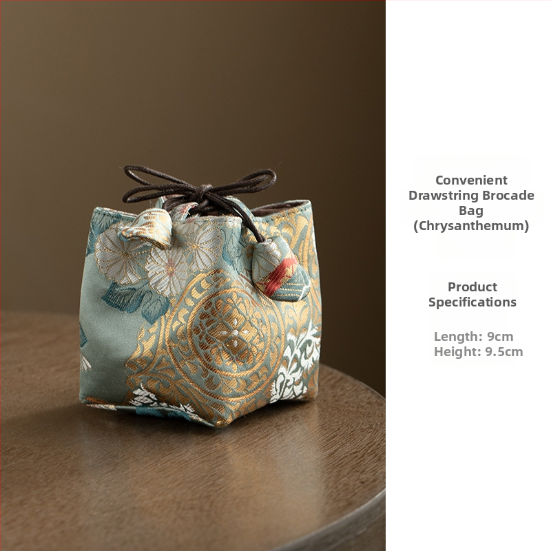 Teaceremonia kiegészítők tároló táskája – hordozható szövet tea készlet táska, Daantang, új kínai stílus