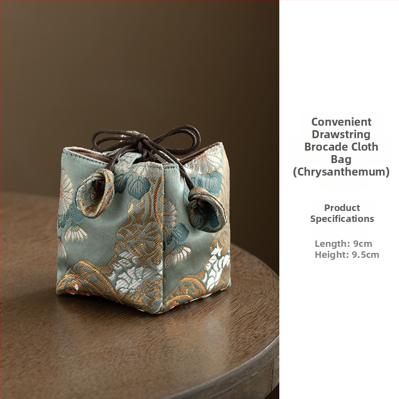 Teaceremonia kiegészítők tároló táskája – hordozható szövet tea készlet táska, Daantang, új kínai stílus