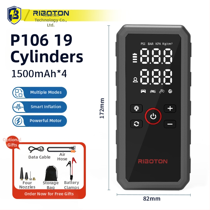 Автомобилен стартер с вградена въздушна помпа – 12V, 720A, 35 л/мин, 80W, цифров дисплей