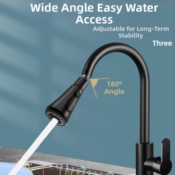 Robinet bucătărie cu apă caldă și rece, jet rotativ, finisaj sablat mat, certificare Watermarks, deschidere spirală, construcție triplă