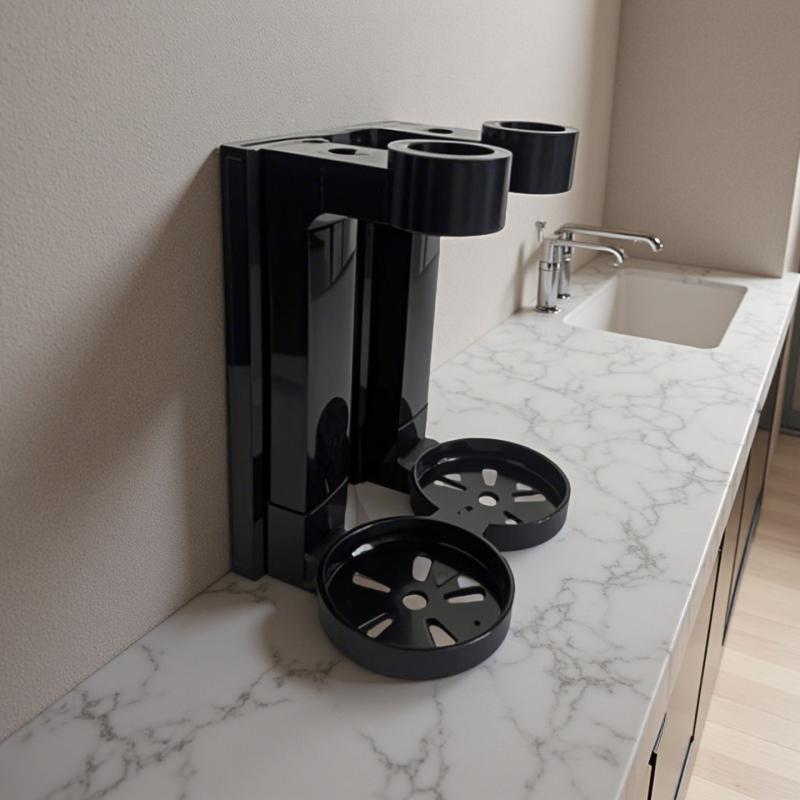 Oriental xindhi ABS univerzalni nosač bočica šampona i gela za tuširanje za hotele, podesiva kvačica bez bušenja, moderni minimalistički stil, težina 0,15 kg