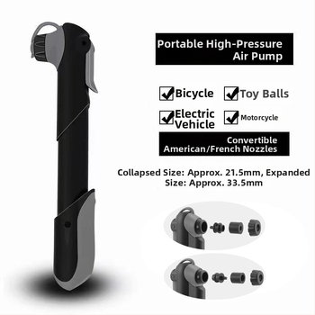 Mini portatīvais velosipēdu pumpis ar manometru (Modelis 61, plastmasas korpuss)