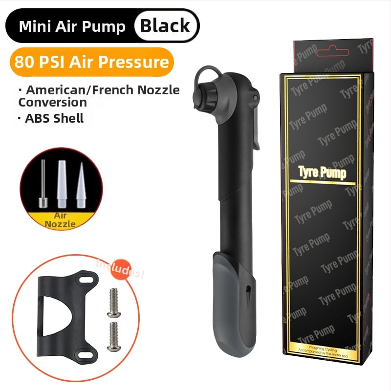 Mini portatīvais velosipēdu pumpis ar manometru (Modelis 61, plastmasas korpuss)