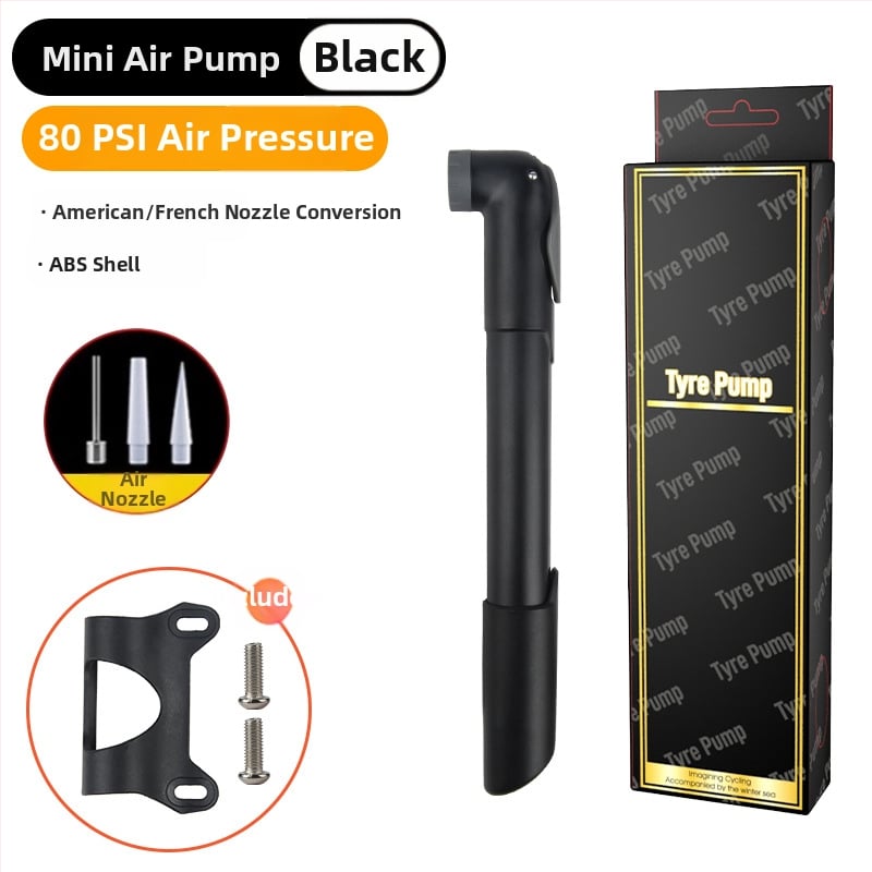 Mini portatīvais velosipēdu pumpis ar manometru (Modelis 61, plastmasas korpuss)