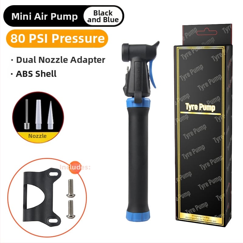 Mini portatīvais velosipēdu pumpis ar manometru (Modelis 61, plastmasas korpuss)