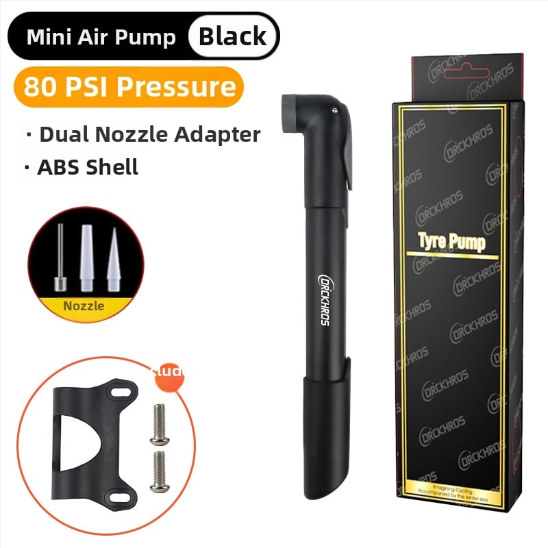 Mini portatīvais velosipēdu pumpis ar manometru (Modelis 61, plastmasas korpuss)