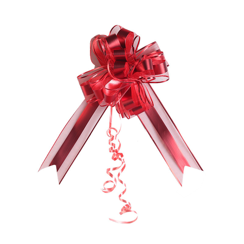 Esküvői autódekoráció – kézi girland a visszapillantó tükörhöz és az ajtókilincsekhez (Anyag: Snow gauze; Csomagolás: OPP zacskó; Esküvőre; Egyéb esküvői kellékek)