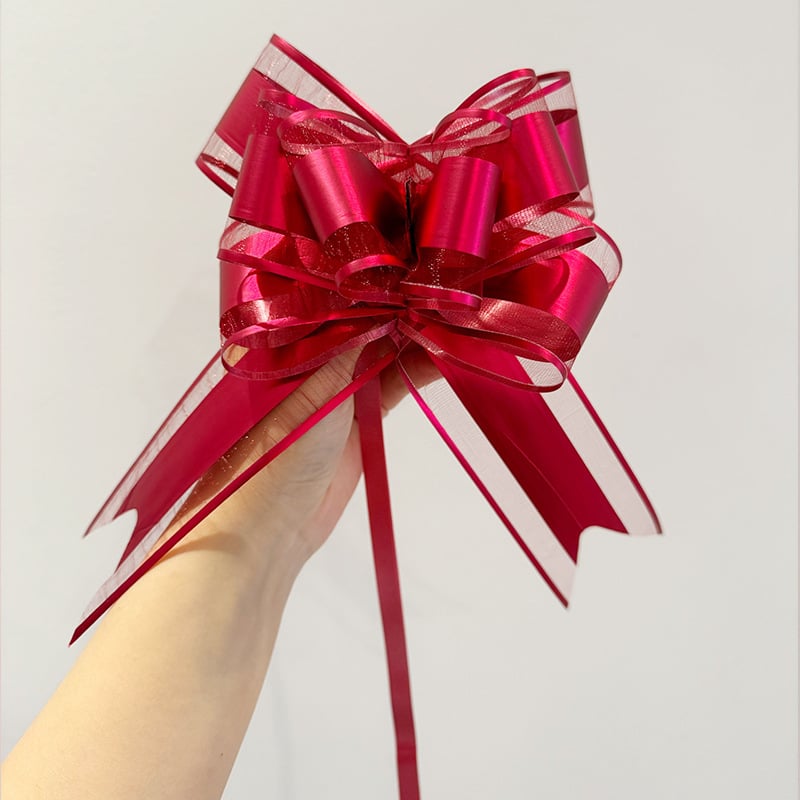 Esküvői autódekoráció – kézi girland a visszapillantó tükörhöz és az ajtókilincsekhez (Anyag: Snow gauze; Csomagolás: OPP zacskó; Esküvőre; Egyéb esküvői kellékek)