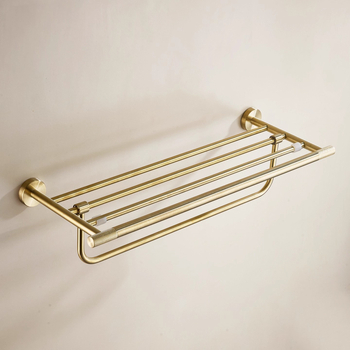 Suport de prosoape pe perete, 2 etaje, din oțel inoxidabil 304, montaj perforat, încărcare 10 kg