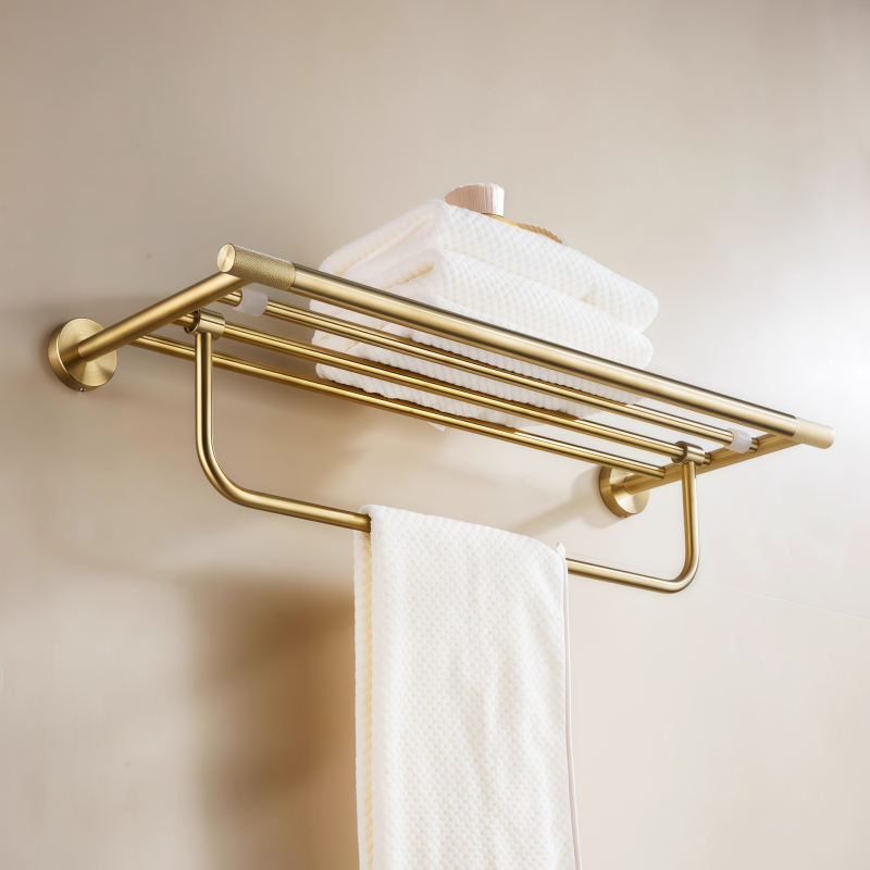 Suport de prosoape pe perete, 2 etaje, din oțel inoxidabil 304, montaj perforat, încărcare 10 kg