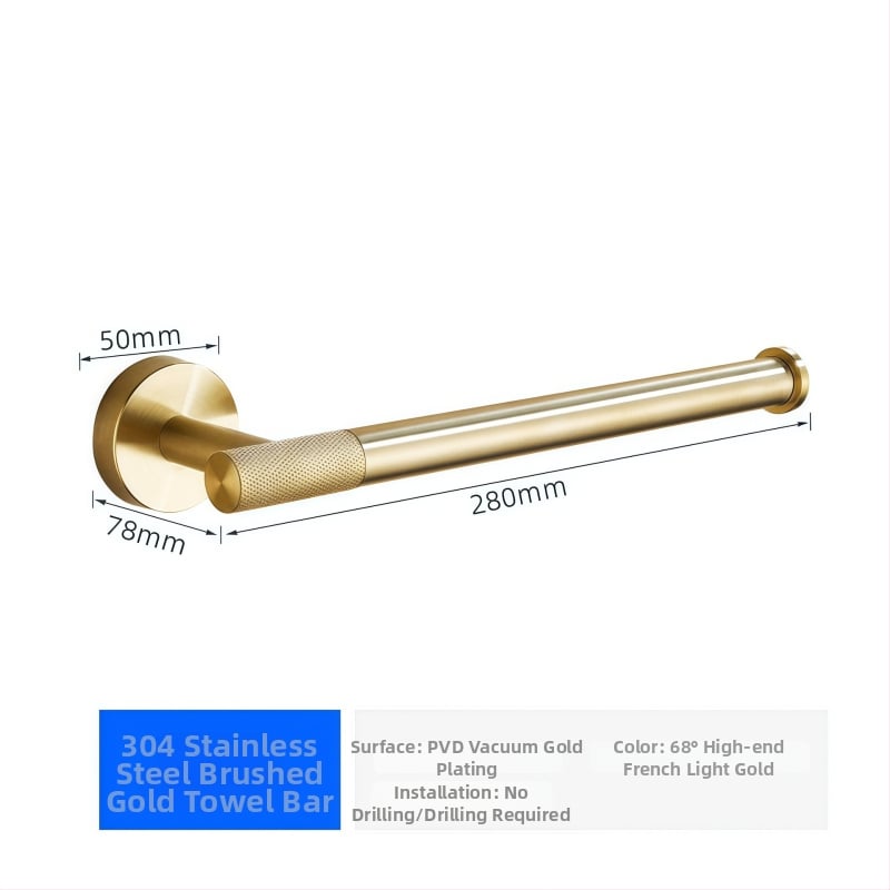 Suport de prosoape pe perete, 2 etaje, din oțel inoxidabil 304, montaj perforat, încărcare 10 kg