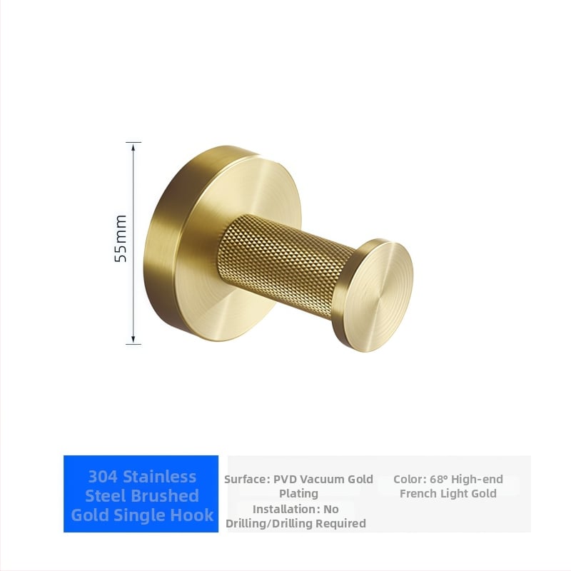 Suport de prosoape pe perete, 2 etaje, din oțel inoxidabil 304, montaj perforat, încărcare 10 kg