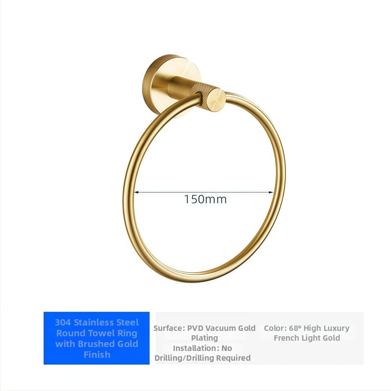 Suport de prosoape pe perete, 2 etaje, din oțel inoxidabil 304, montaj perforat, încărcare 10 kg