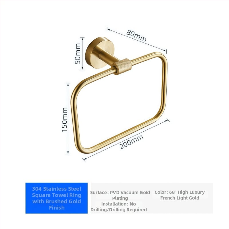 Suport de prosoape pe perete, 2 etaje, din oțel inoxidabil 304, montaj perforat, încărcare 10 kg