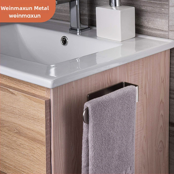 Oțel inoxidabil 304 — suport european pentru prosoape, montaj cu adeziv, fără găuri, sarcină de 5 kg