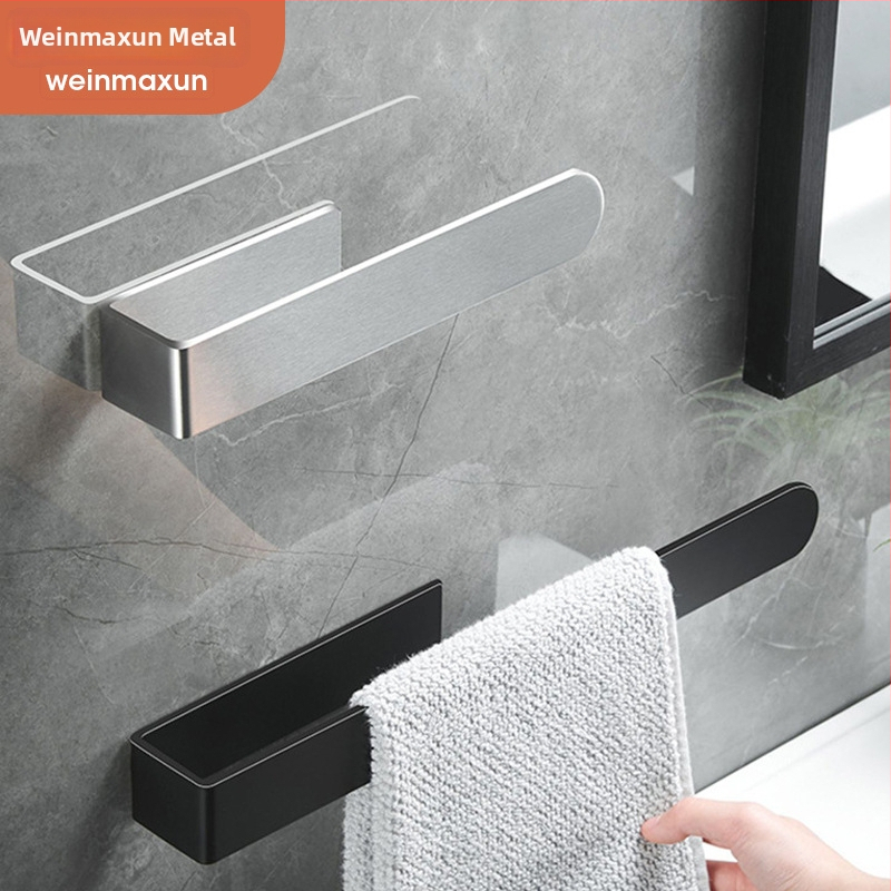 Oțel inoxidabil 304 — suport european pentru prosoape, montaj cu adeziv, fără găuri, sarcină de 5 kg